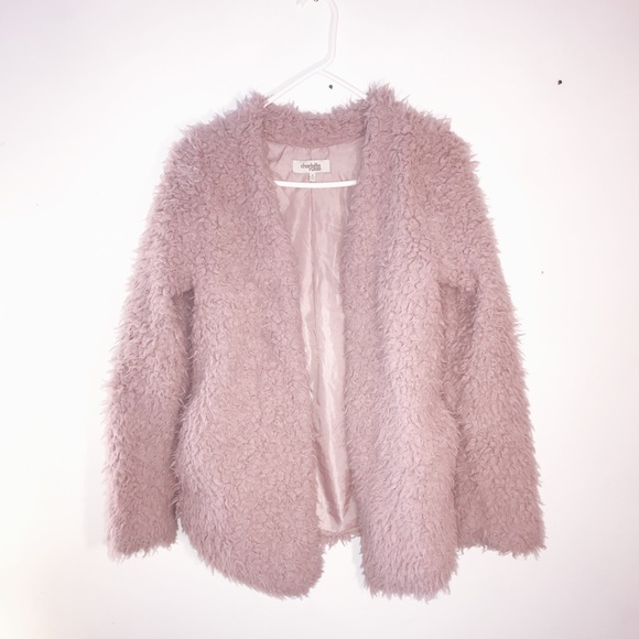 mauve sherpa jacket